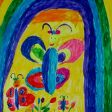 Рисунок "Летим на радугу" на конкурс "Конкурс детского рисунка "Рисовашки - 1-5 серии""