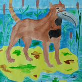 Рисунок "Длинноклюв" на конкурс "Конкурс детского рисунка “Невероятные животные - 2018”"