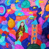 Рисунок "Космическое приключение" на конкурс "Конкурс детского рисунка по 6-й серии сериала Рисовашки "На Луну""