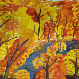 Рисунок "Осенний парк" на конкурс "Конкурс рисунка "Осенний листопад 2017""