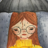 Рисунок "Дождь наоборот" на конкурс "Конкурс детского рисунка “Сказочная осень - 2018”"