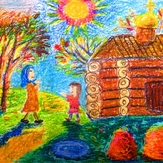 Рисунок "Яркая осень" на конкурс "Конкурс детского рисунка “Сказочная осень - 2018”"
