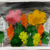 Рисунок "Разноцветная осень" на конкурс "Конкурс творческого рисунка “Свободная тема-2024""