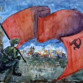 Рисунок "Победное знамя" на конкурс "Конкурс детского рисунка “75 лет Великой Победе!”"