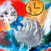 Рисунок "Хочу колбаску" на конкурс "Конкурс детского рисунка "Любимое животное - 2018""