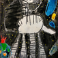 Зебра в скафандре летает в космосе, Азиз Адылов, 4 года