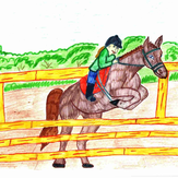 Рисунок "С другом ввысь" на конкурс "Конкурс детского рисунка “Спорт в нашей жизни”"