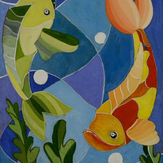 Рисунок "Разные рыбы на свете живут" на конкурс "Конкурс творческого рисунка “Свободная тема-2020”"