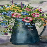 Рисунок "Летние цветы собранные на полянке" на конкурс "Конкурс творческого рисунка “Свободная тема-2021”"