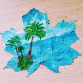 Рисунок "Пляж на листке"