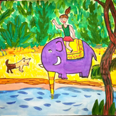 Рисунок "Сказочное путешествие" на конкурс "Конкурс детского рисунка "Рисовашки - 1-6 серии""