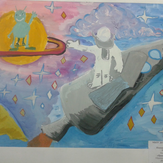 Рисунок "Привет Инопланетянам" на конкурс "Конкурс детского рисунка “Таинственный космос - 2018”"