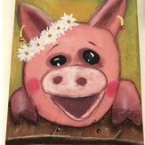 Рисунок "Веселая свинка" на конкурс "Конкурс детского рисунка "Рисовашки и друзья""