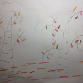 Рисунок "Листья падают с деревьев" на конкурс "Конкурс рисунка "Осенний листопад 2017""
