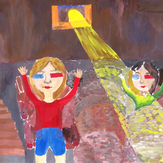 Рисунок "В кино с сестрёнкой" на конкурс "Конкурс творческого рисунка “Моя Семья - 2019”"