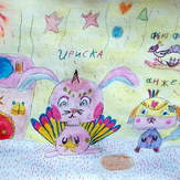 Рисунок "Необычные зверушки" на конкурс "Конкурс детского рисунка “Невероятные животные - 2018”"