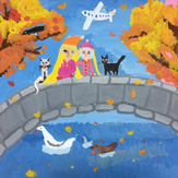 Рисунок "Осень с Сейлор Мун"
