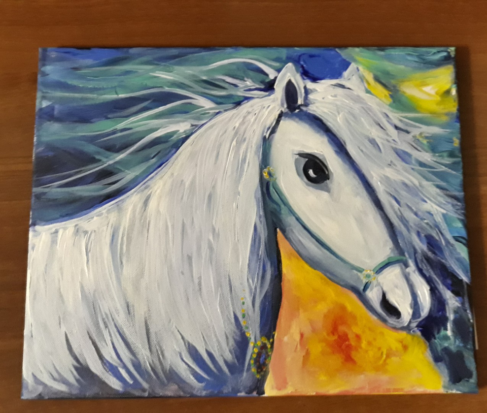 Детский рисунок - Лошадь