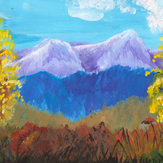 Рисунок "Осень в горах" на конкурс "Конкурс творческого рисунка “Свободная тема-2020”"