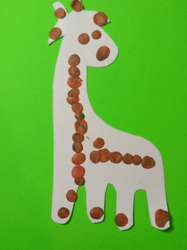 Детский рисунок - жираф
