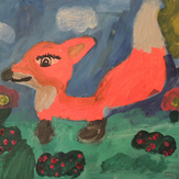 Рисунок "лиса необыкновенно рыжая" на конкурс "Конкурс детского рисунка “Мой родной, любимый край”"