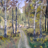Рисунок "Осень в лесу" на конкурс "Конкурс творческого рисунка “Свободная тема-2019”"