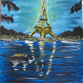 Рисунок "Ночной Париж" на конкурс "Второй конкурс детского рисунка по 3-й серии "Волшебные Сны""