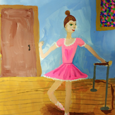 Рисунок "У балетного станка" на конкурс "Конкурс детского рисунка “Спорт в нашей жизни”"