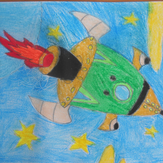 Рисунок "Космический корабль" на конкурс "Конкурс детского рисунка по 6-й серии сериала Рисовашки "На Луну""