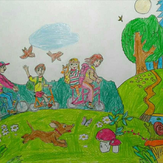 Рисунок "Едем на пикник" на конкурс "Конкурс творческого рисунка “Свободная тема-2022”"