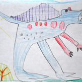 Рисунок "Спинозавр" на конкурс "Второй конкурс детского рисунка по 3-й серии "Волшебные Сны""