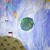 Рисунок "наш космос" на конкурс "Конкурс детского рисунка “Таинственный космос - 2018”"