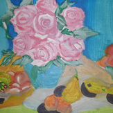 Рисунок "Натюрморт с розами"