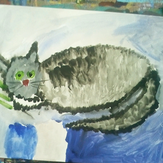 Рисунок "Кошка на окошке" на конкурс "Конкурс творческого рисунка “Свободная тема-2019”"