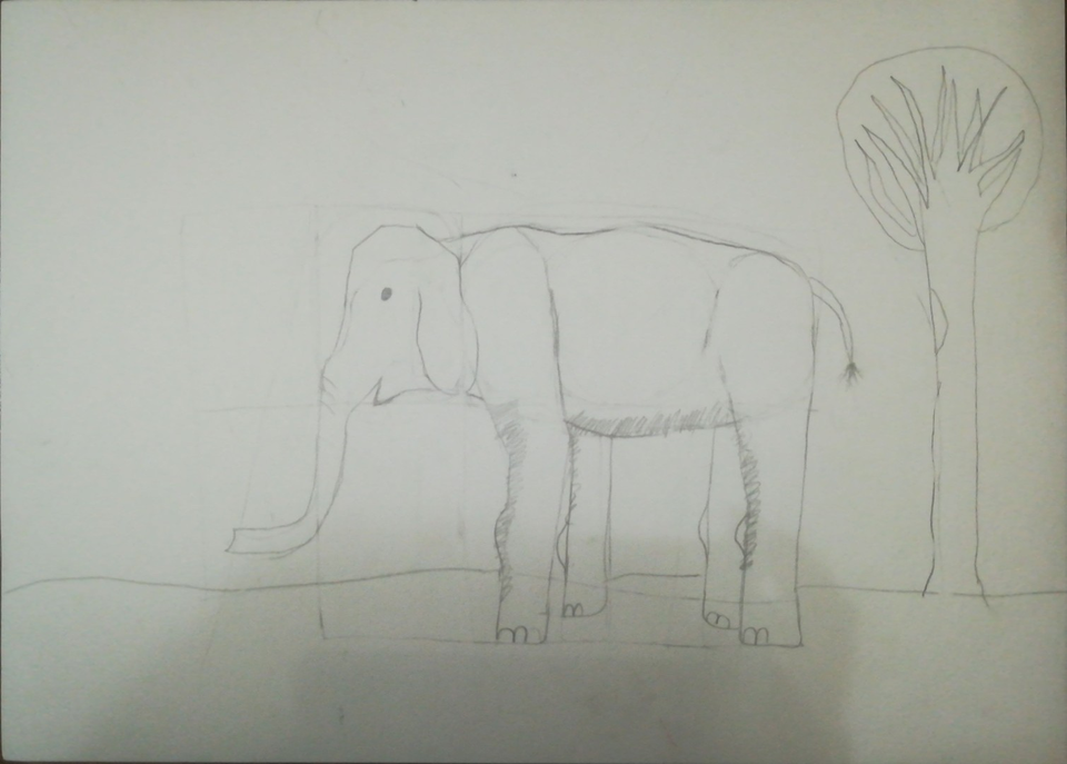 Детский рисунок - Слон