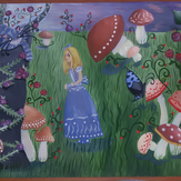 Рисунок "Алиса в стране чудес" на конкурс "Конкурс детского рисунка "В гостях у сказки""