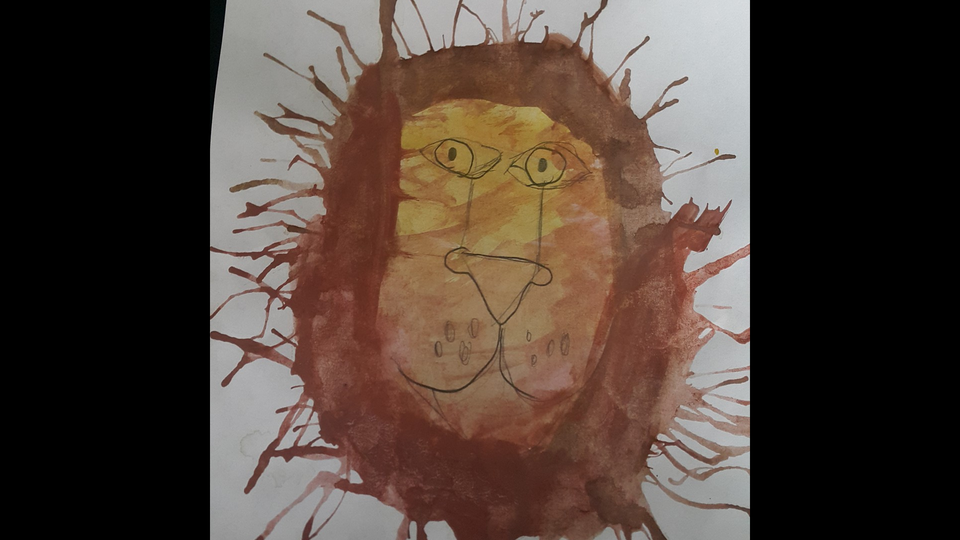 Детский рисунок - Лев