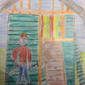 Строительство шалаша во время летних каникул на даче, Артём Карсанов, 12 лет