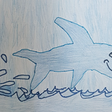 Рисунок "Дельфиненок" на конкурс "Конкурс творческого рисунка “Свободная тема-2021”"