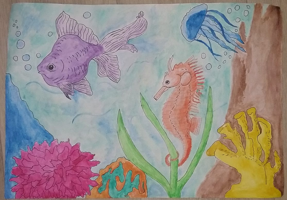 Мастер-класс «Морское дно». Рисование морских рыб различной формы