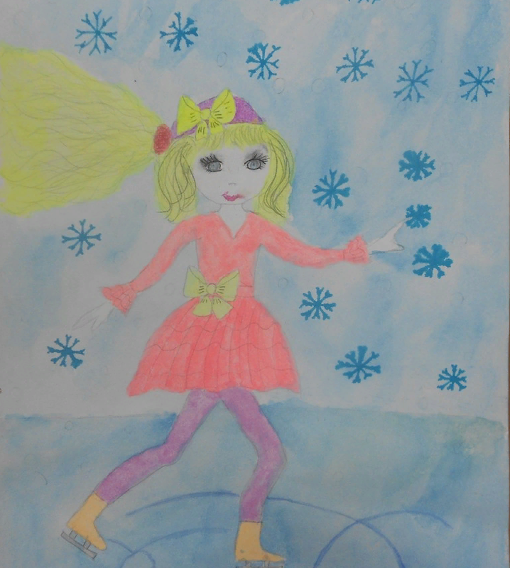 Детский рисунок - Танец на льду