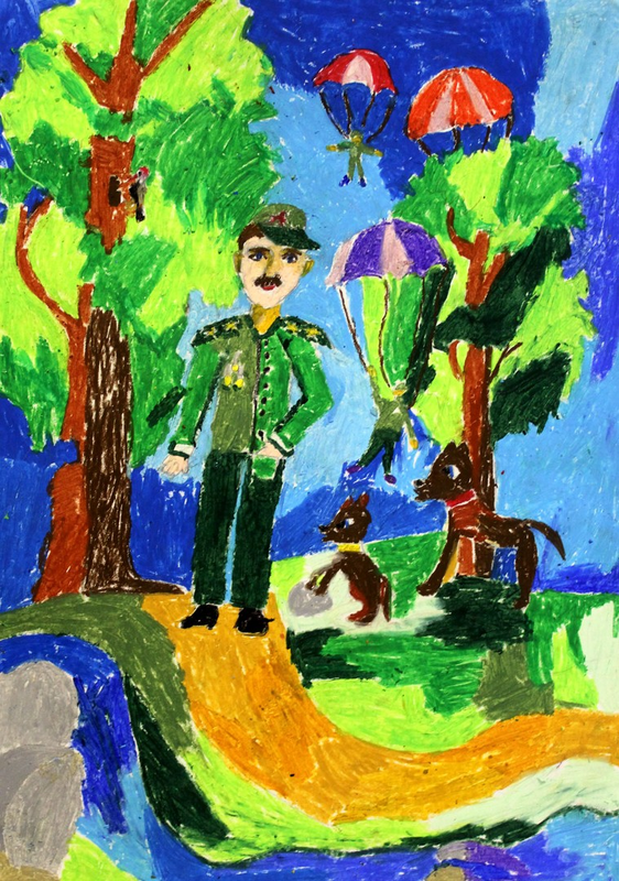 Детский рисунок - Оберегая родные края