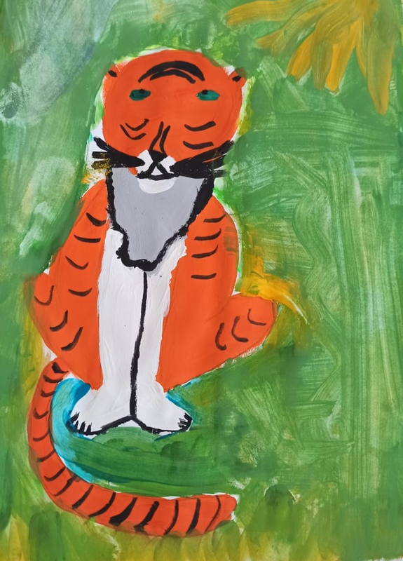 Детский рисунок - Тигруля