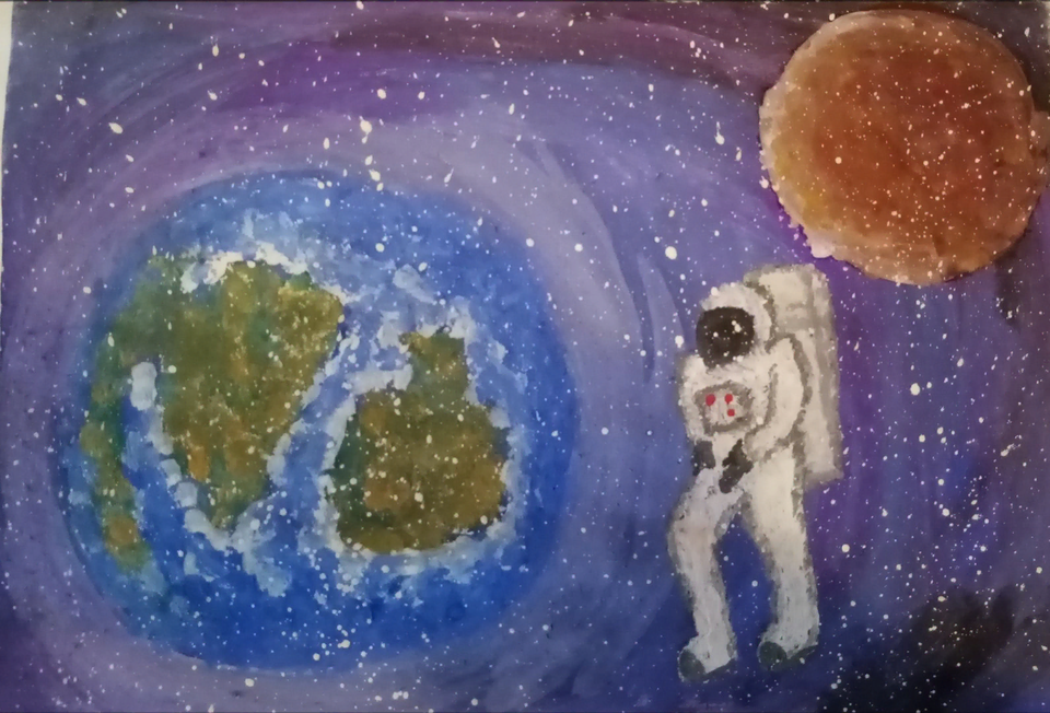 Детский рисунок - Космический сон