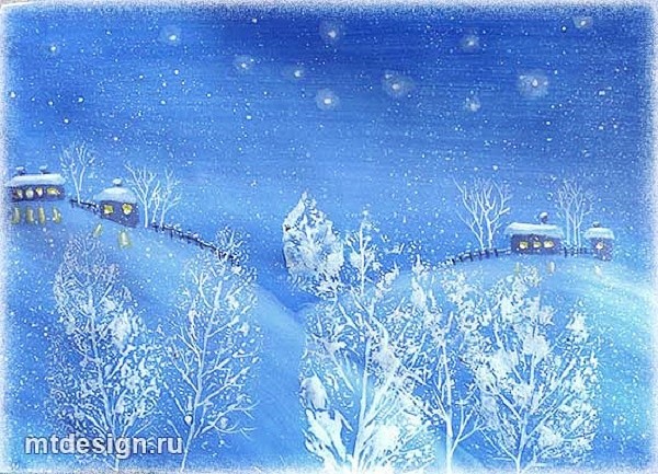 Мастер-класс по живописи гуашью «Зимний пейзаж»