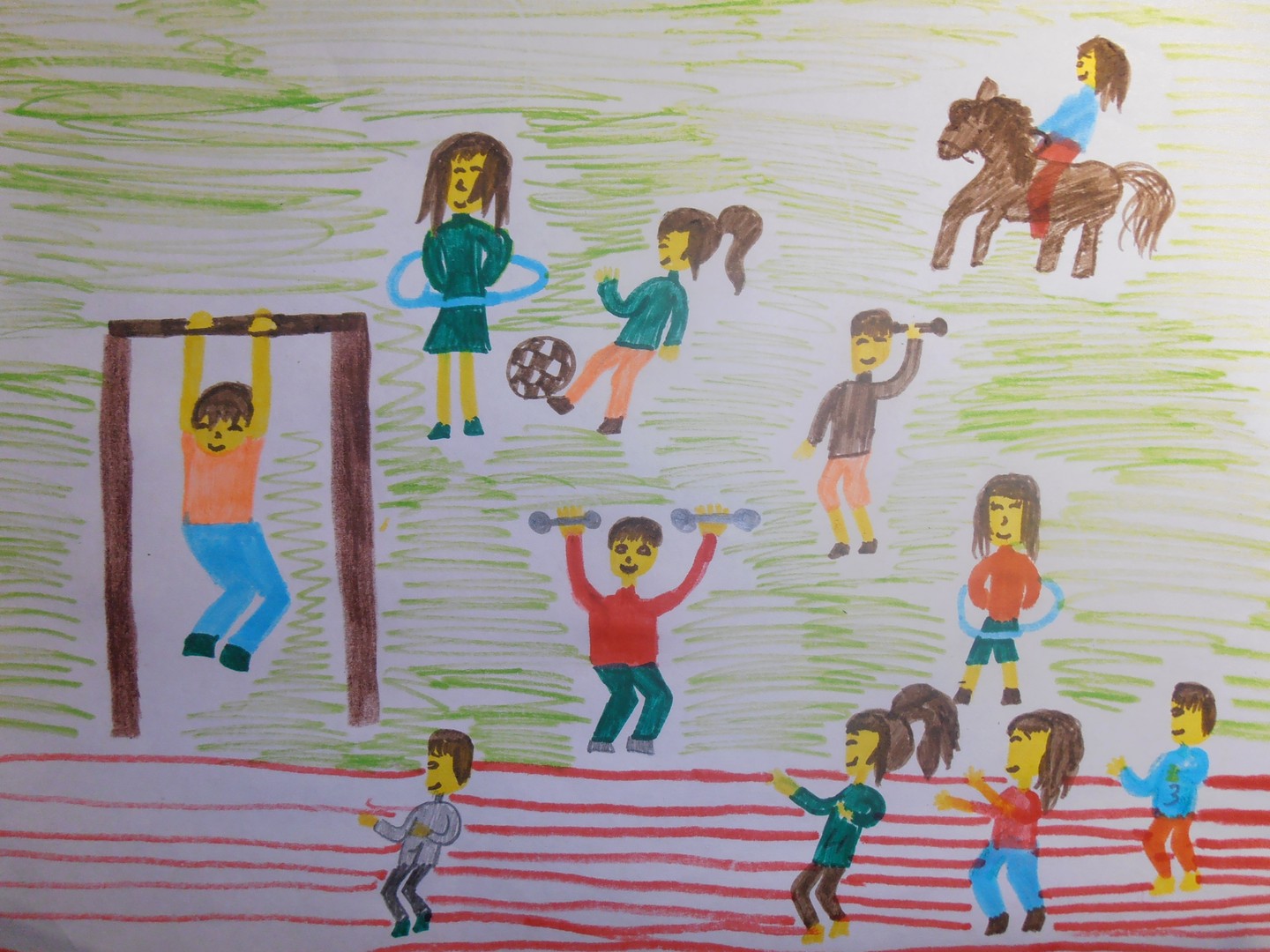 Рисунок на тему спорт в моей семье