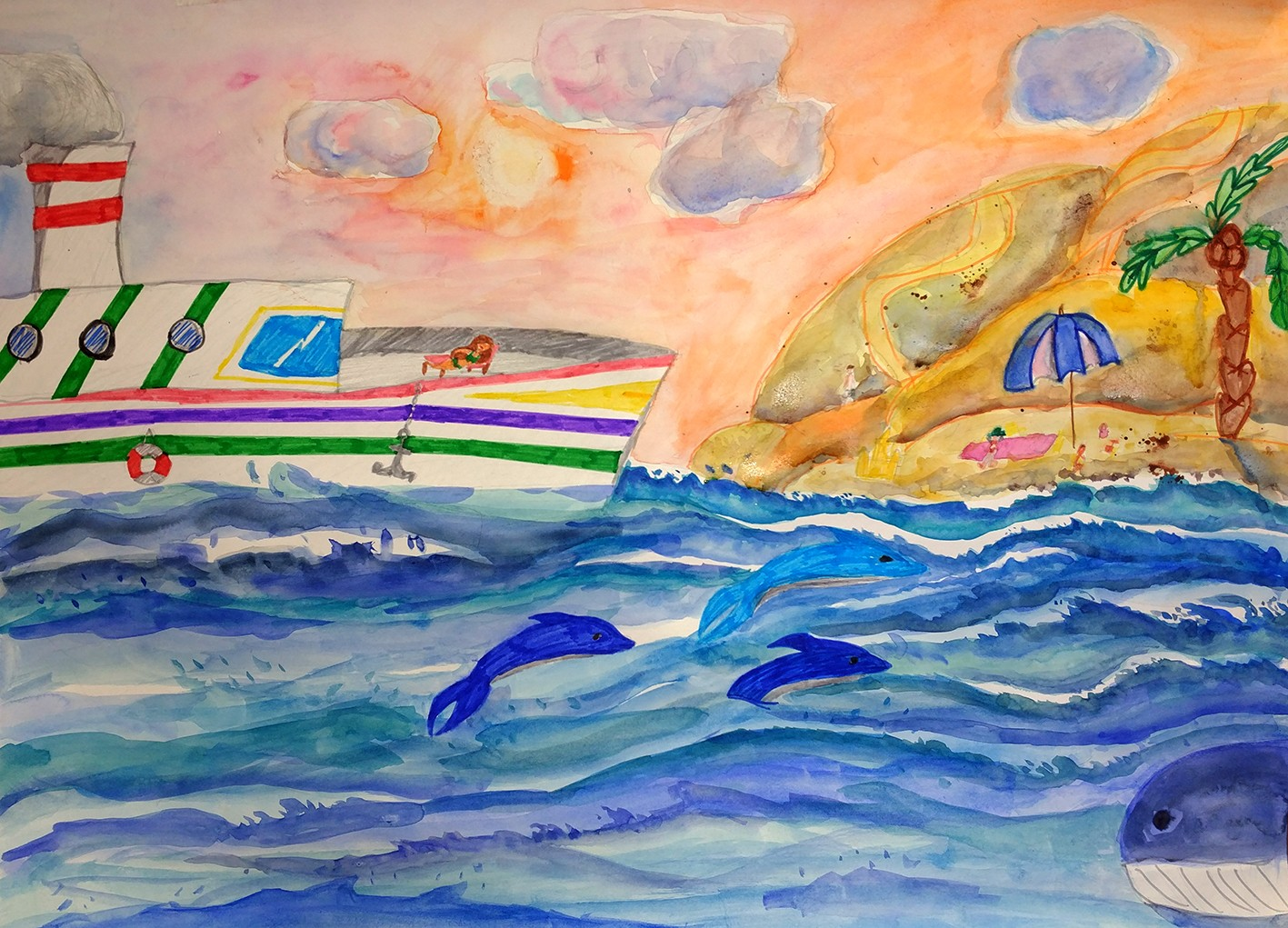 Рисуем морское. Море рисунок. Детские рисунки море. Море рисунок для детей. Рисунки на тему море для детей.
