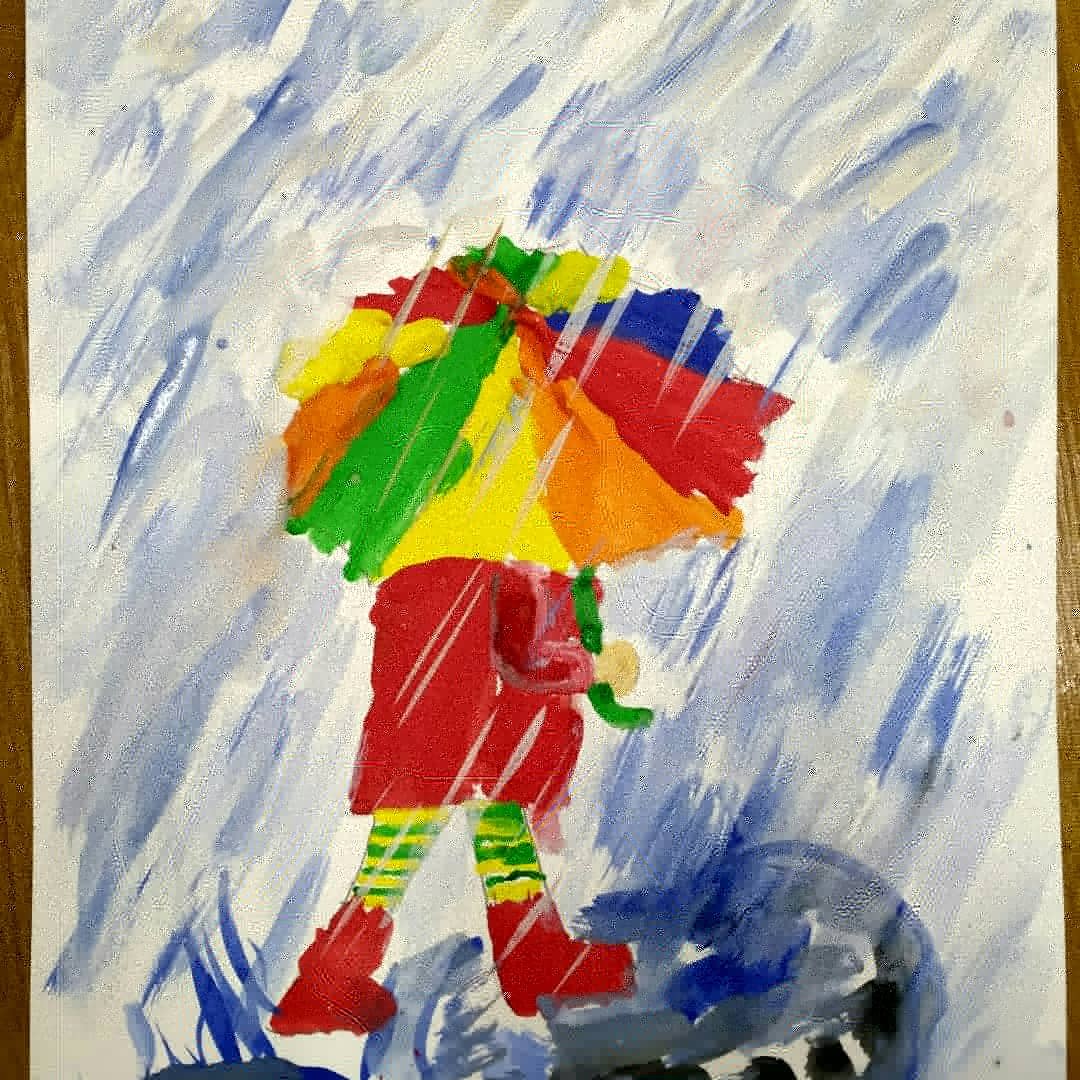 Дождь детские рисунки