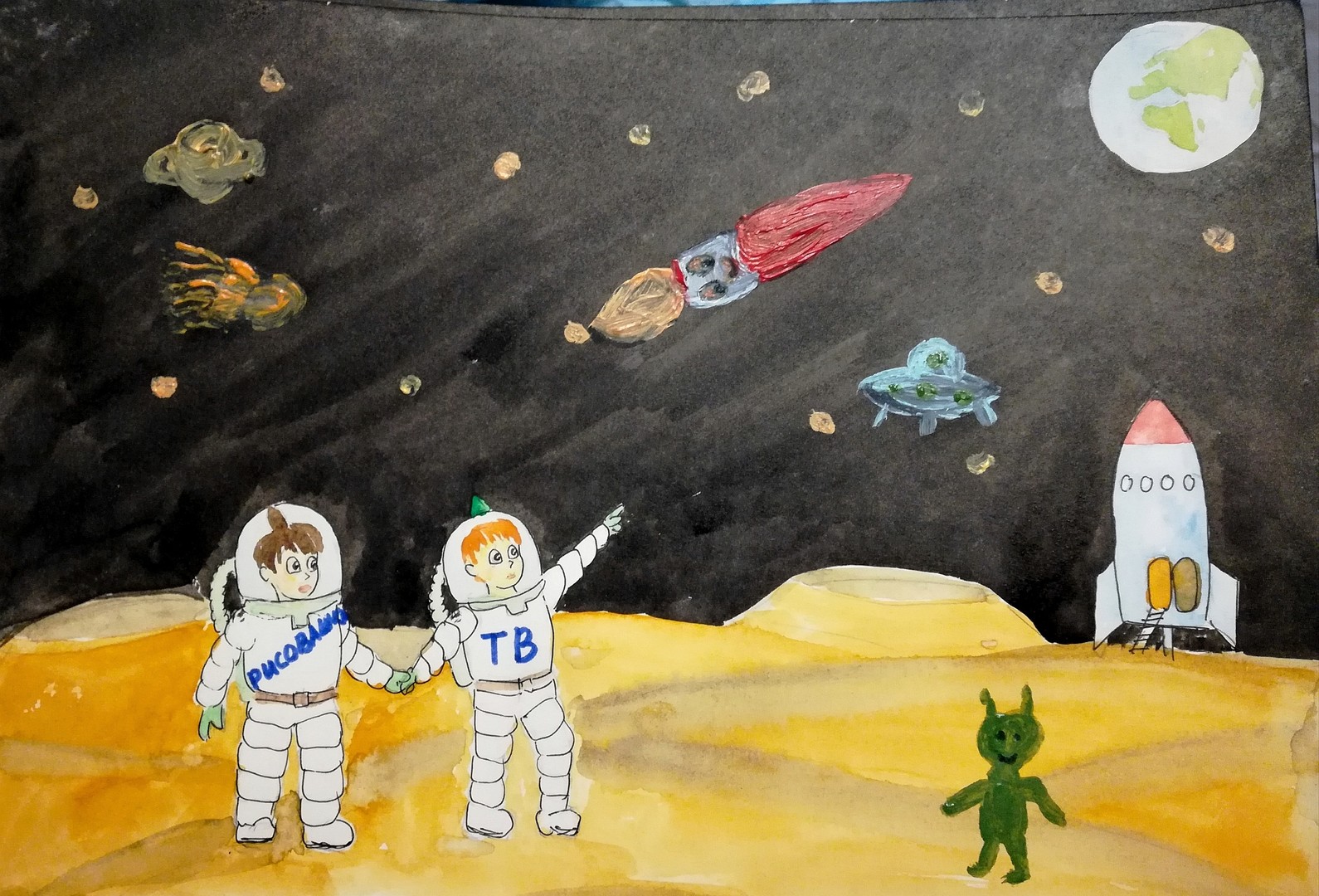 Рисунок на тему космонавт. Рисование космос в детском саду. Рисунок на тему космос. Детские рисунки на тему космос. Космос глазами детей.