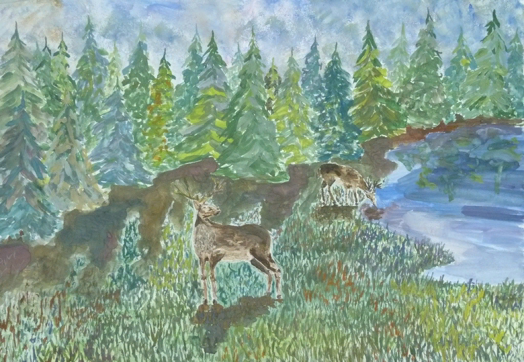 Рисование Лесные жители. Рисунок на тему лес. Рисование лес и его обитатели детям. Рылов Лесные обитатели.